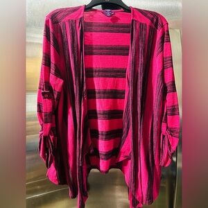 Beverly Drive✨🩷🖤Pink and Black Striped Sweater